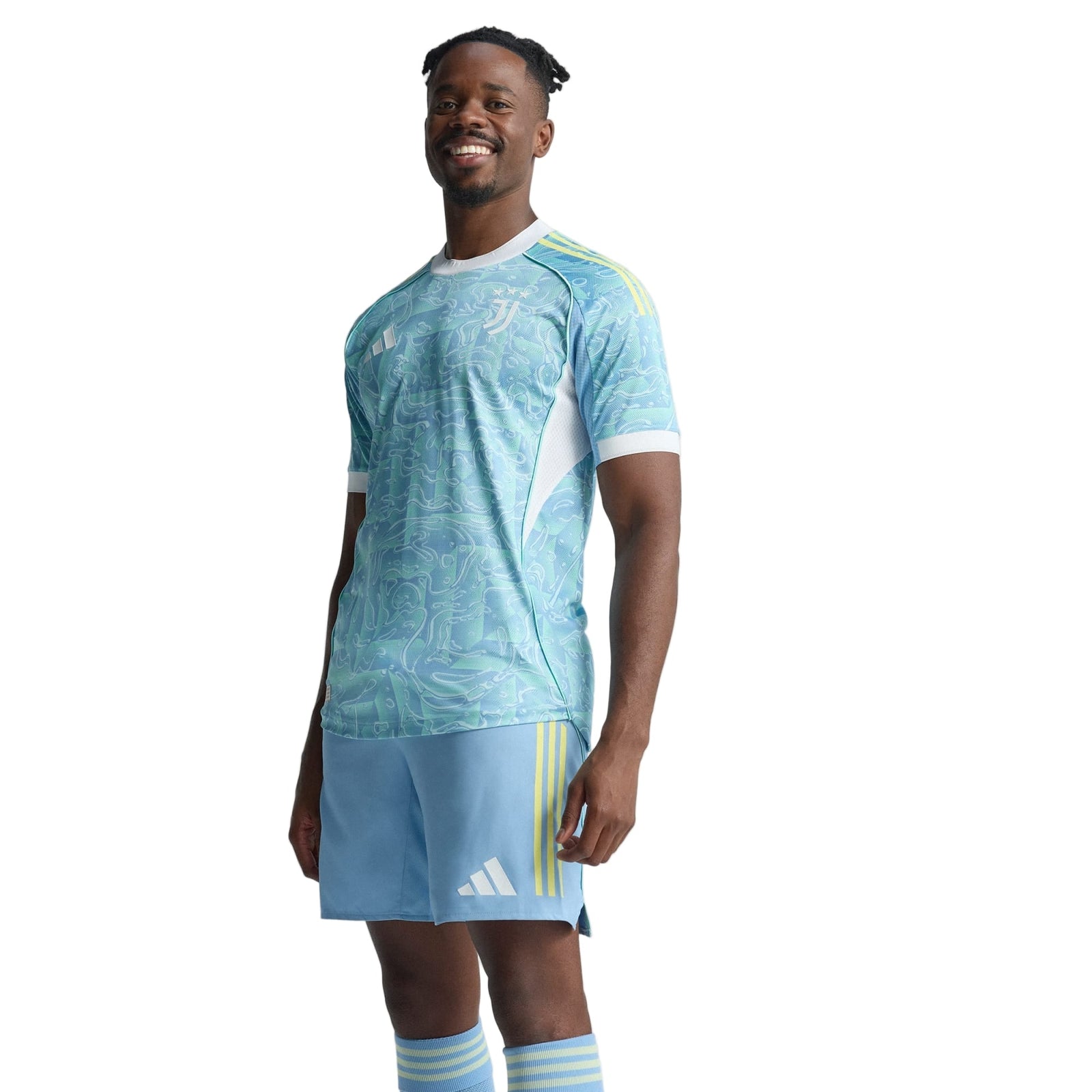 adidas Juventus Authentic Away Jersey 25/26 (Ash Blue) | SoccerWearhouse