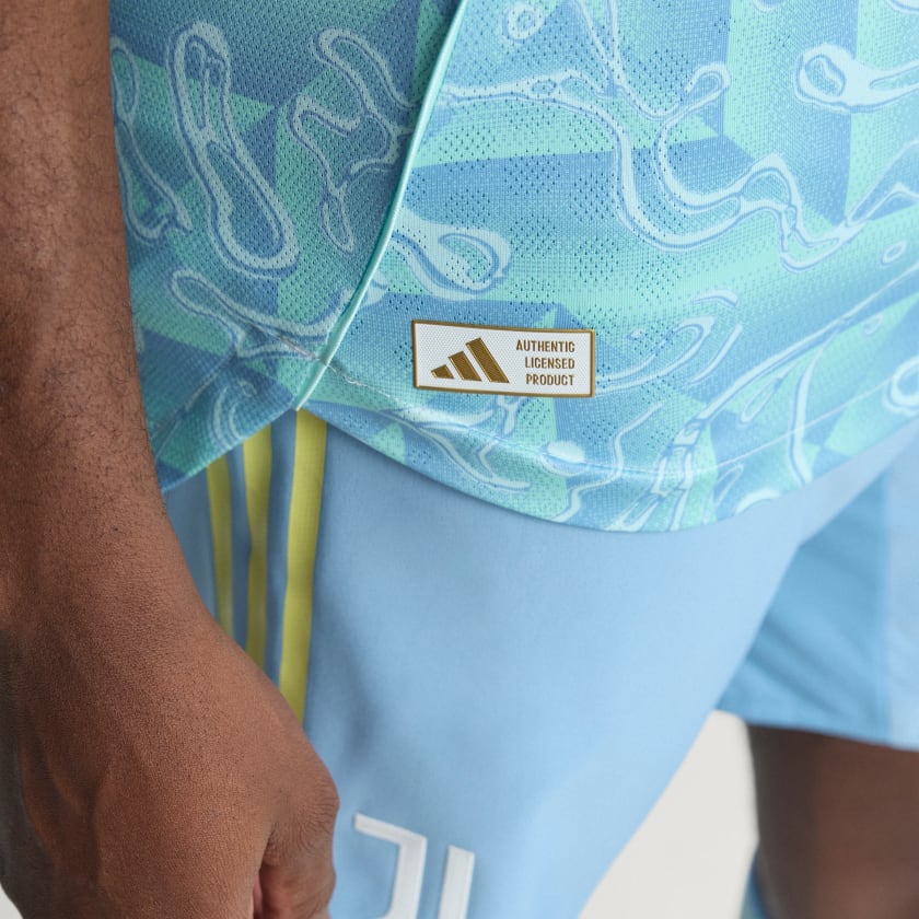 adidas Juventus Authentic Away Jersey 25/26 (Ash Blue) | SoccerWearhouse
