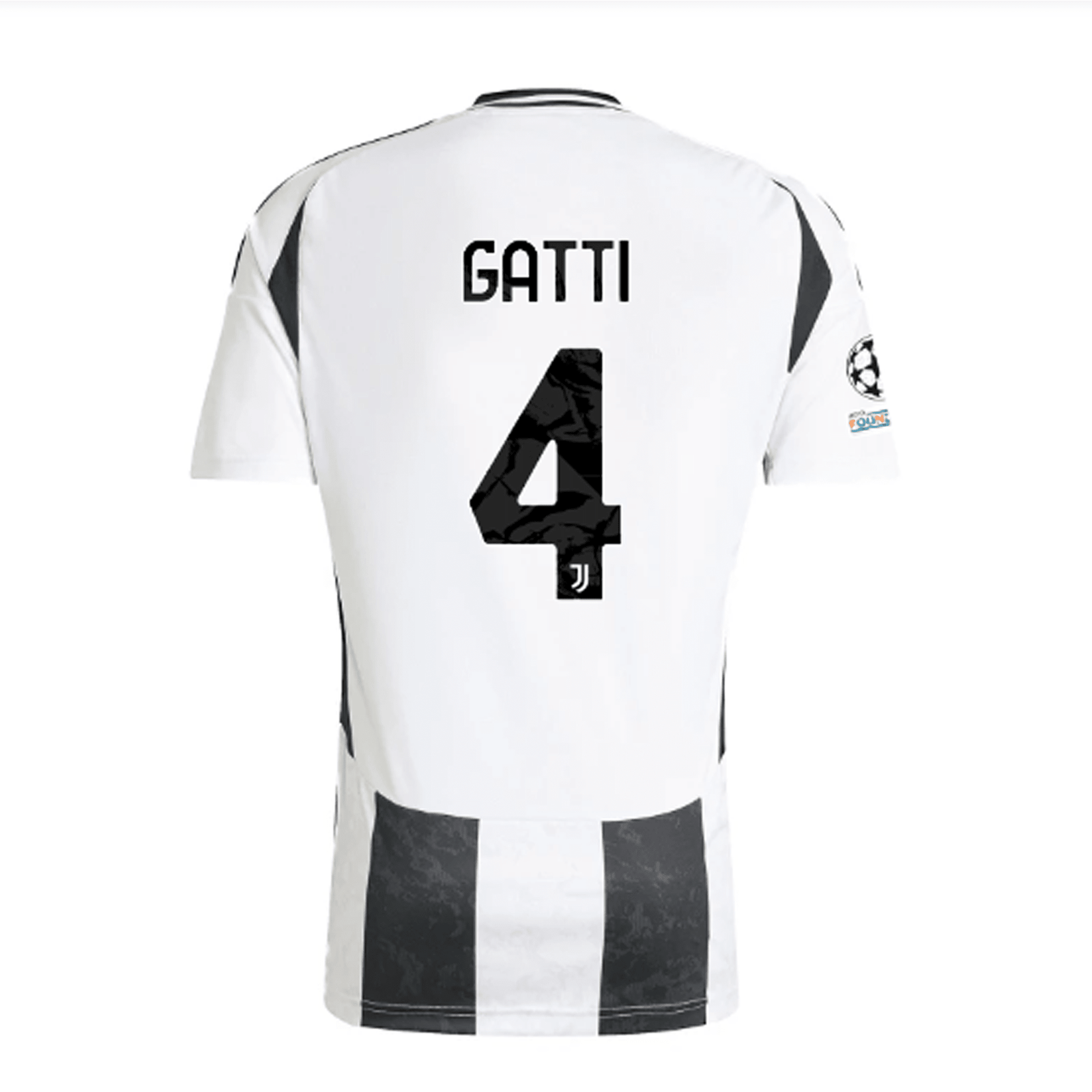 adidas Juventus Authentic Federico Gatti Home Jersey w/ Champions League + Copa Italia Patches 24/25 (White/Black) | SoccerWearhouse