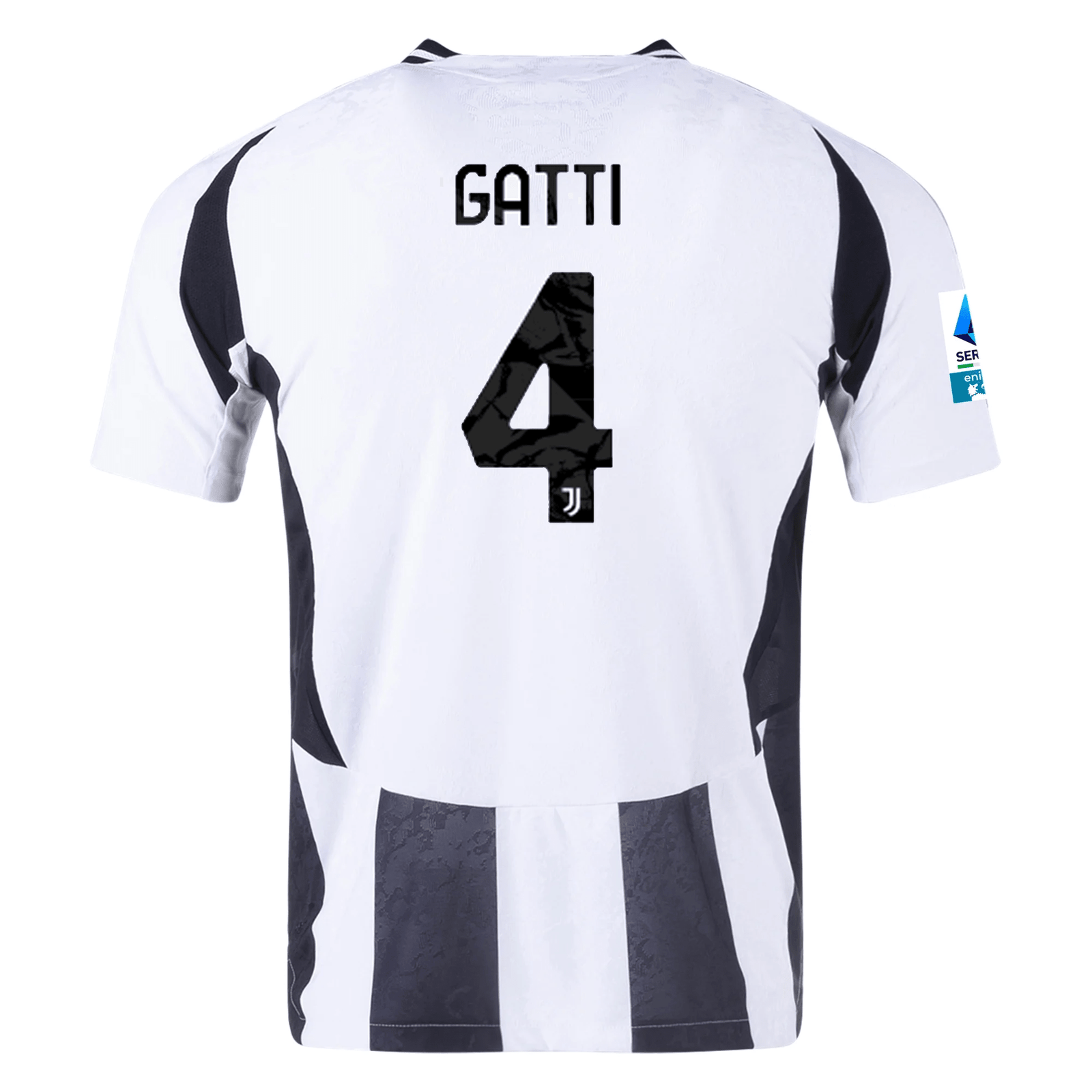 adidas Juventus Authentic Federico Gatti Home Jersey w/ Serie A Patch 24/25 (White/Black) | SoccerWearhouse