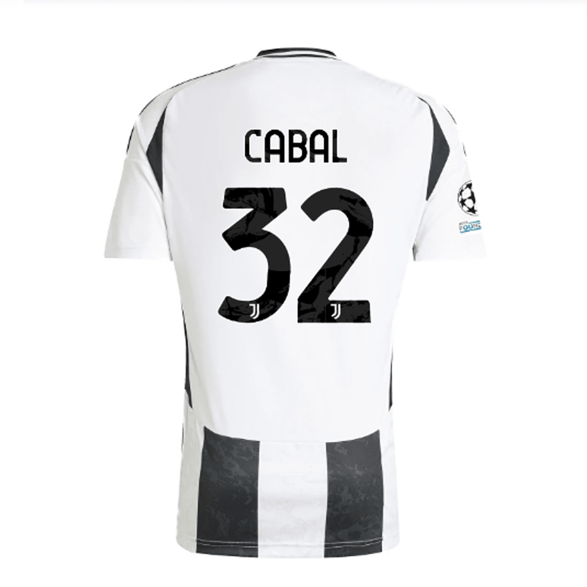 adidas Juventus Authentic Juan Cabal Home Jersey w/ Champions League + Copa Italia Patches 24/25 (White/Black) | SoccerWearhouse