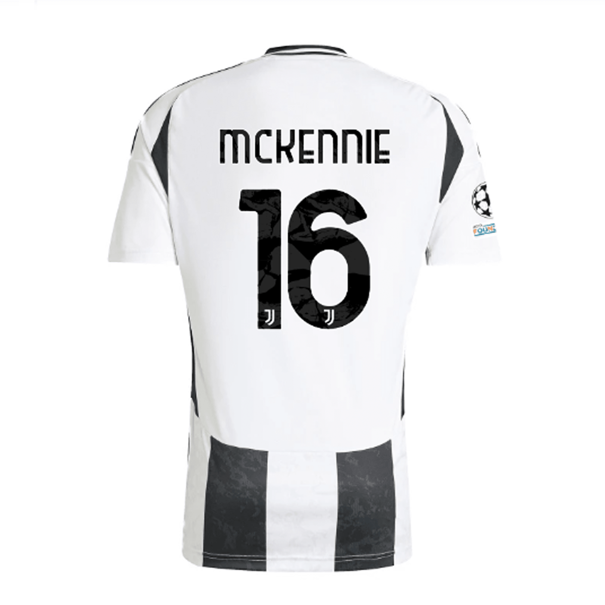 adidas Juventus Authentic Weston McKennie Home Jersey w/ Champions League + Copa Italia Patches 24/25 (White/Black) | SoccerWearhouse