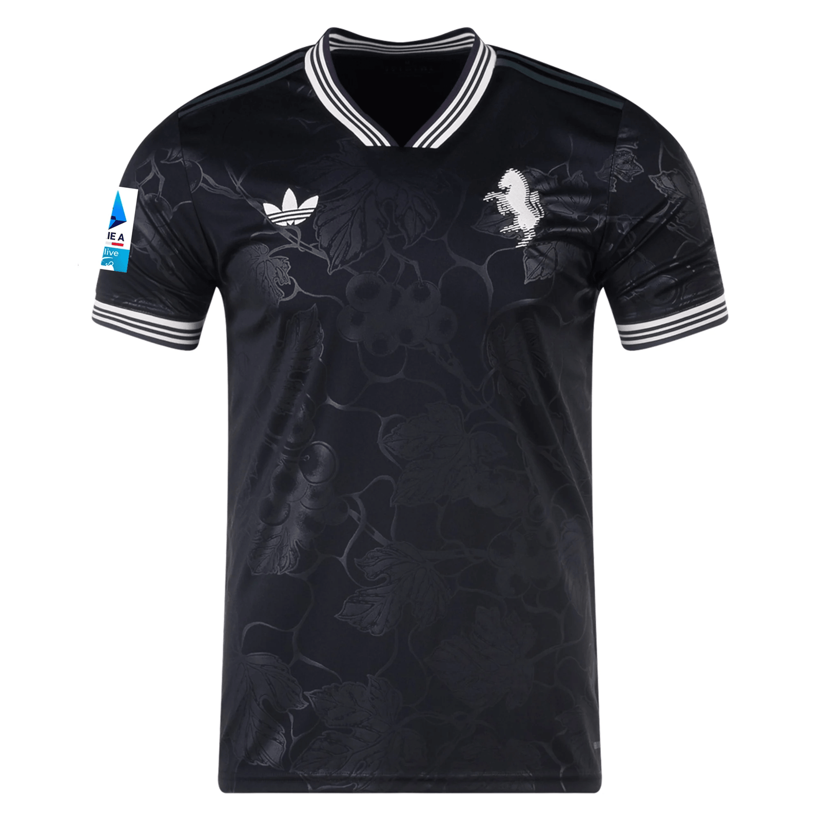 adidas Juventus Jonathan David Third Jersey w/ Serie A Patch 25/26 (Black) | SoccerWearhouse
