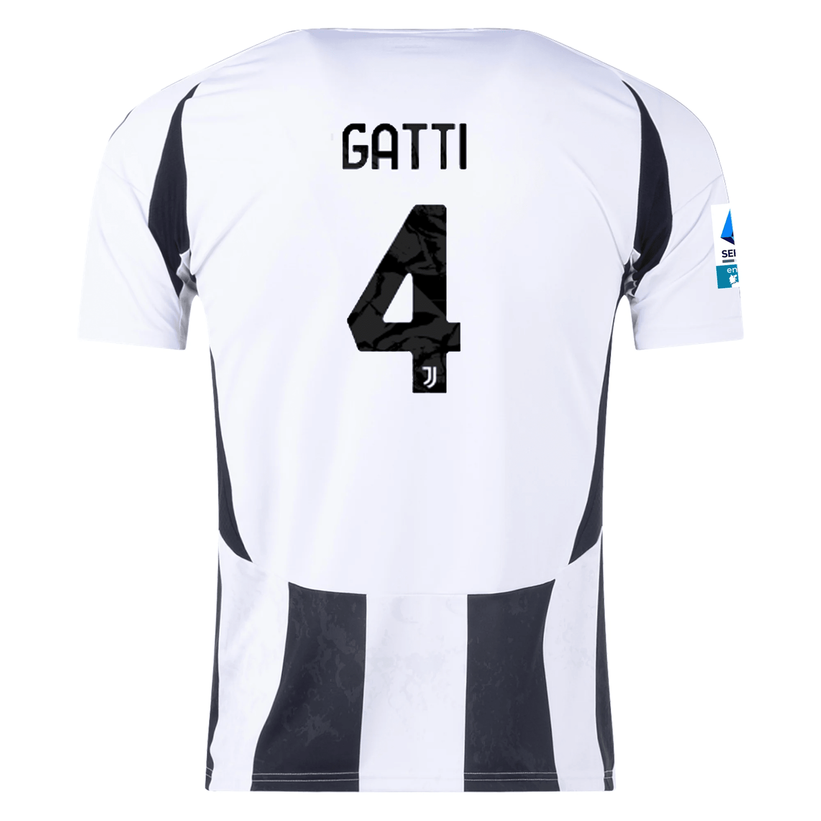 adidas Juventus Federico Gatti Home Jersey w/ Serie A Patch 24/25 (White/Black) | SoccerWearhouse