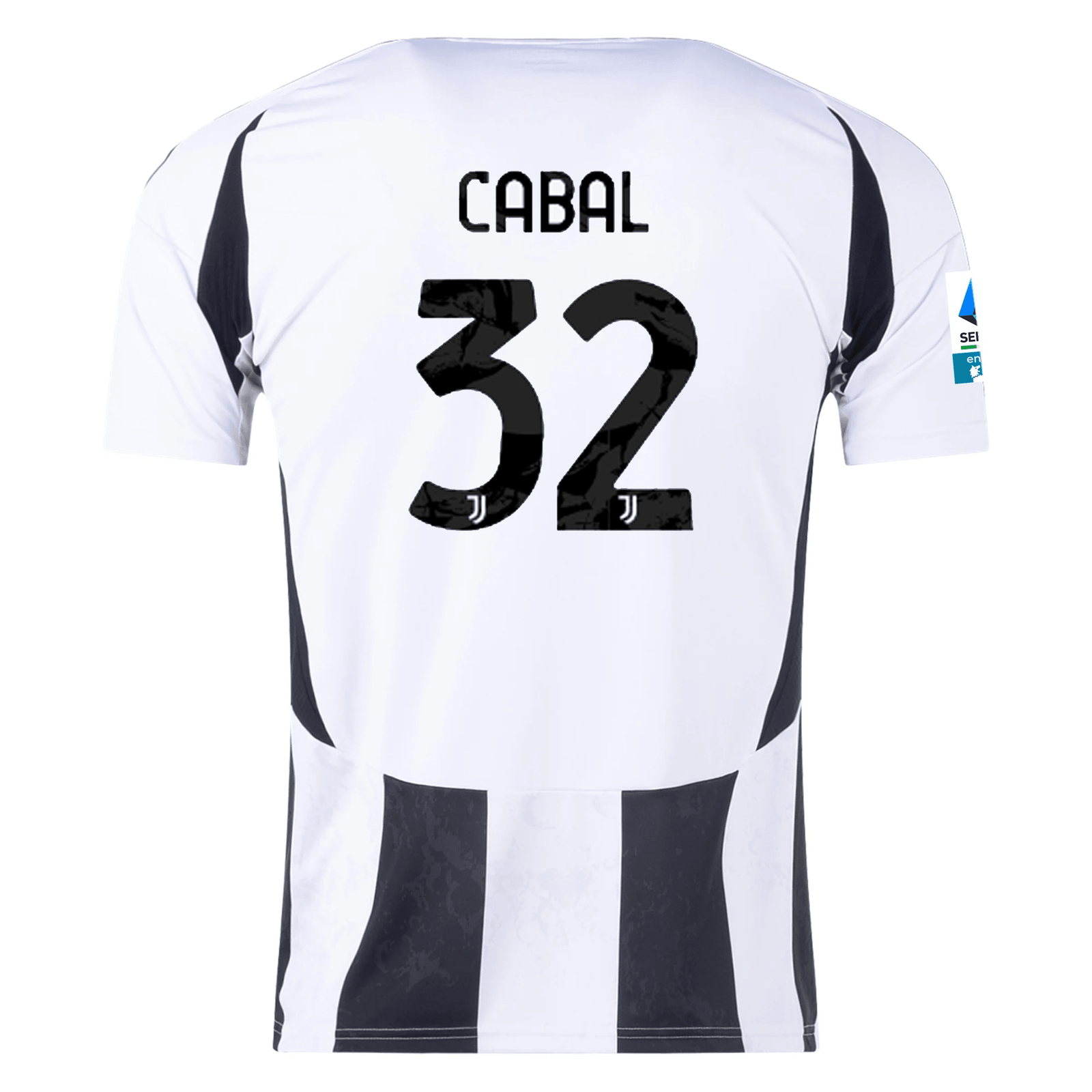 adidas Juventus Juan Cabal Home Jersey w/ Serie A Patch 24/25 (White/Black) | SoccerWearhouse