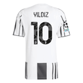 adidas Juventus Yildiz  Home Jersey w/ Champions League Patches 25/26 (White/Black/Pink)