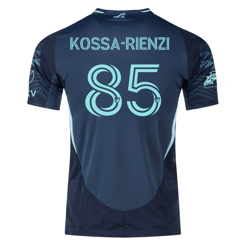adidas K. Kossa - Rienzi Andrade Sounders Authentic Away Jersey 25/26 w/ MLS Patches & Sponsor (Aura Ink) | SoccerWearhouse