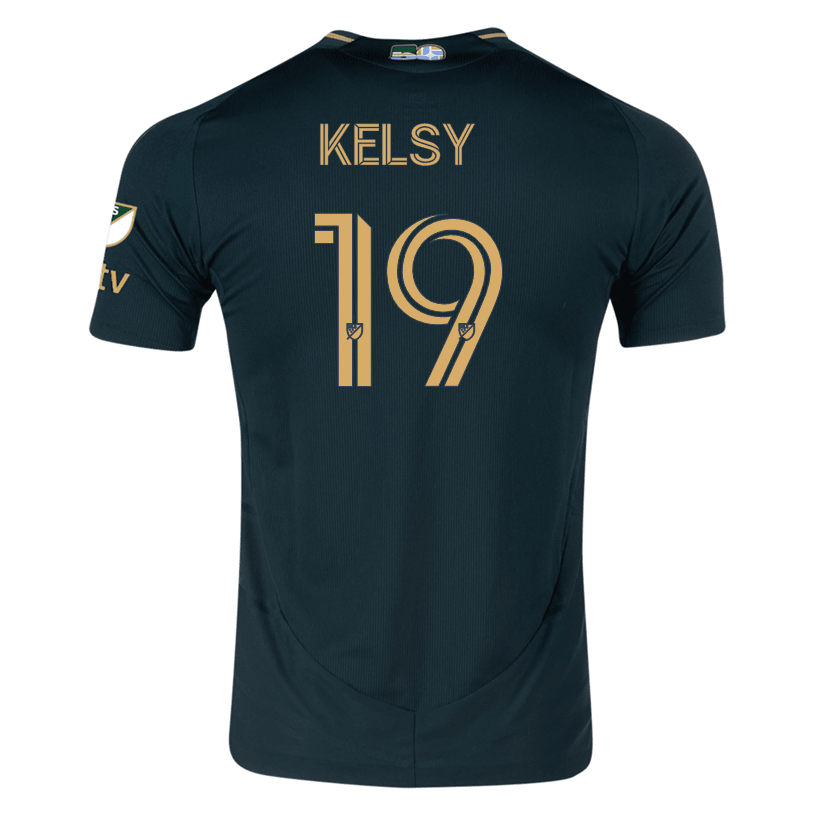 adidas Kevin Kelsy Portland Timbers Authentic Home Jersey w/ MLS &amp; Apple Patch 25/26 (Green/Gold) | SoccerWearhouse