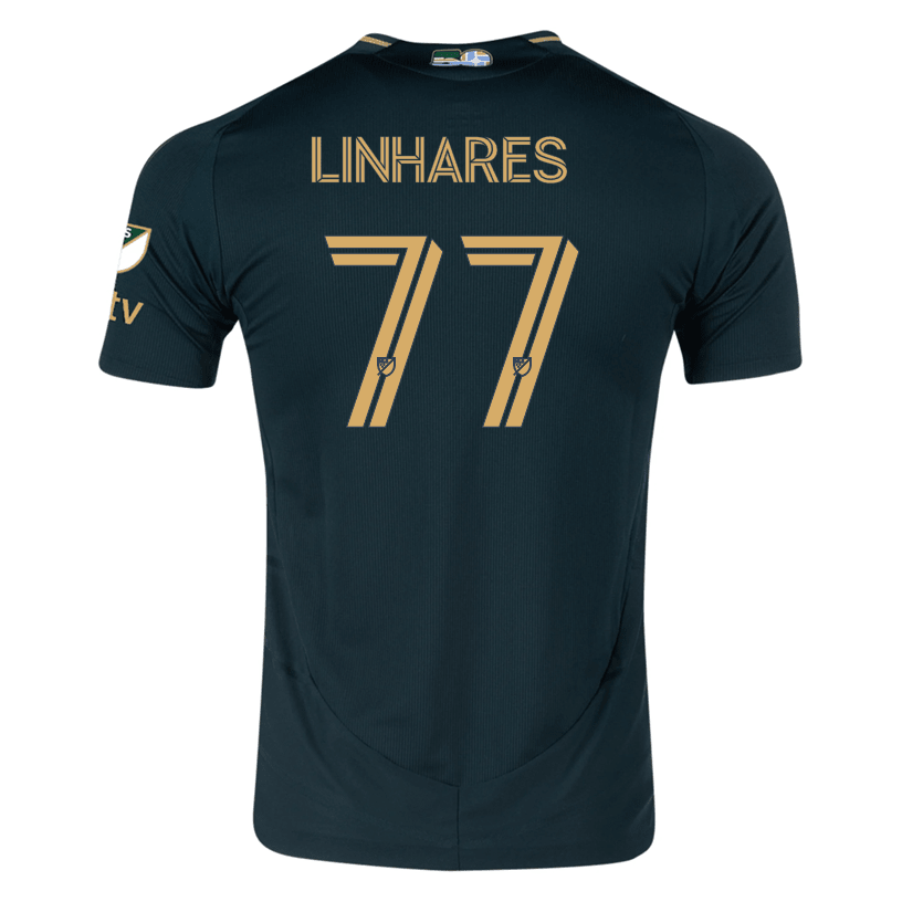 adidas Kyle Linhares Portland Timbers Authentic Home Jersey w/ MLS &amp; Apple Patch 25/26 (Green/Gold) | SoccerWearhouse