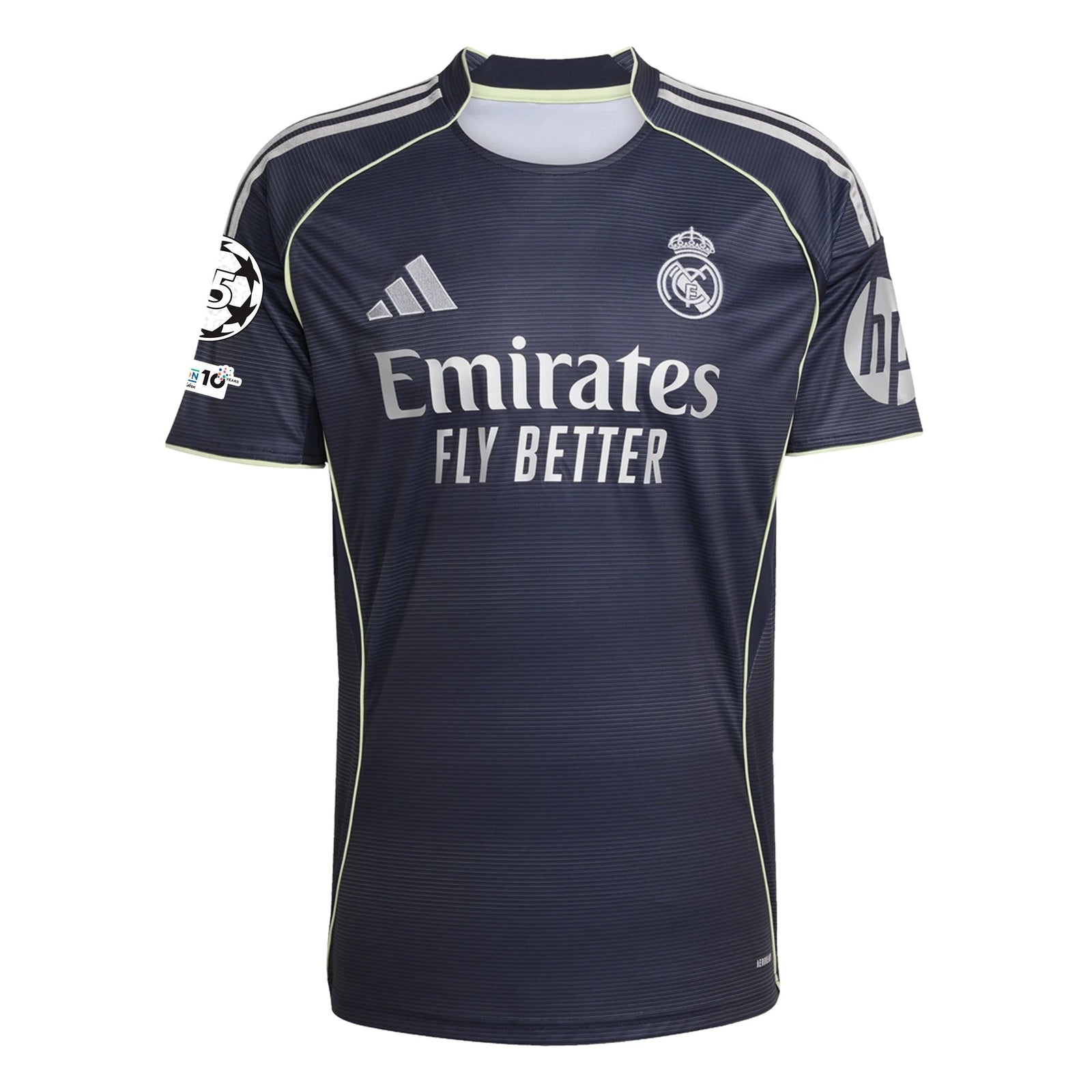 adidas Valverde Real Madrid 25/26 Away Jersey w/ Champions League Patches (Legend Ink) | SoccerWearhouse