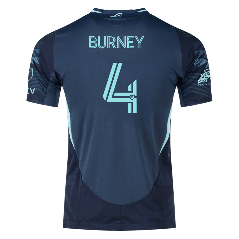 adidas L. Burney Seattle Sounders Authentic Away Jersey 25/26 w/ MLS Patches & Sponsor (Aura Ink) | SoccerWearhouse
