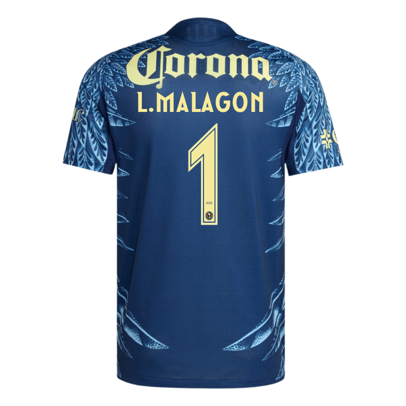 adidas L. Malagon Men's Club América 25/26 Authentic Away Jersey (Blue) | SoccerWearhouse