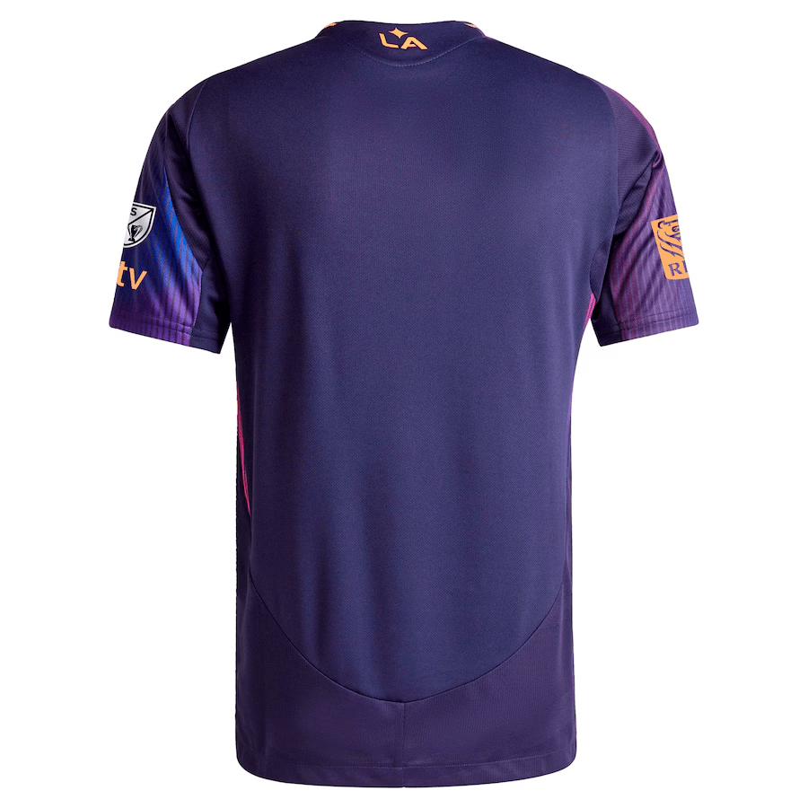 adidas LA Galaxy Authentic Away Jersey w/ MLS + Apple TV + RBC Sponsor 25/26 (Purple) | SoccerWearhouse