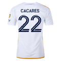adidas LA Galaxy Martín Cáceres Home Jersey w/ MLS + Apple TV Patches 24/25 (White/Yellow/Navy)
