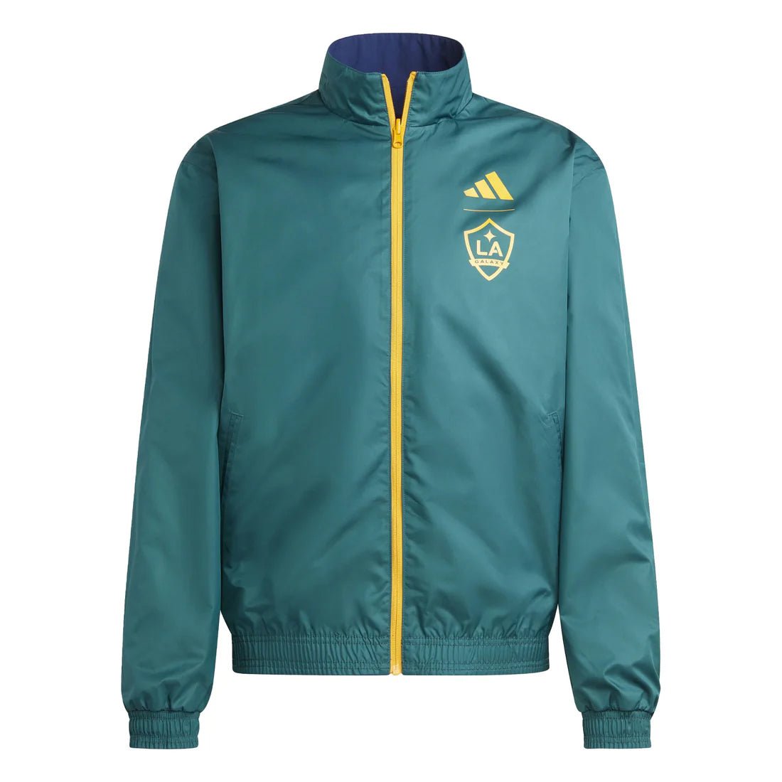 adidas LA Galaxy Reversible Anthem Jacket (Navy/Green/Multi) | SoccerWearhouse