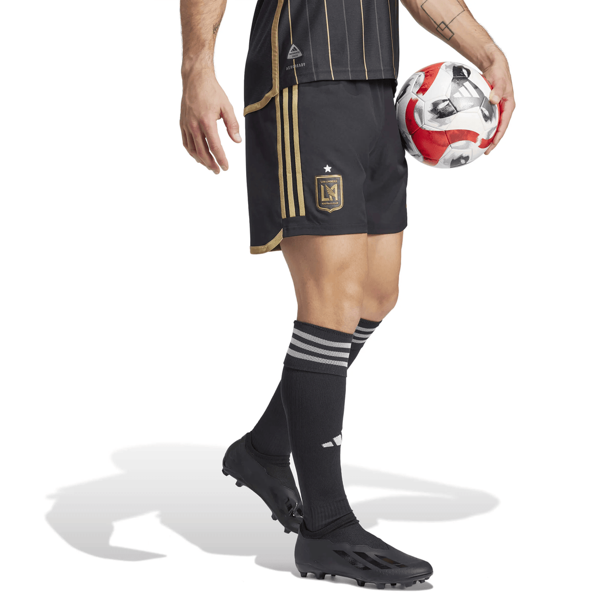 adidas LAFC Authentic Home Short (Black/Gold) | SoccerWearhouse