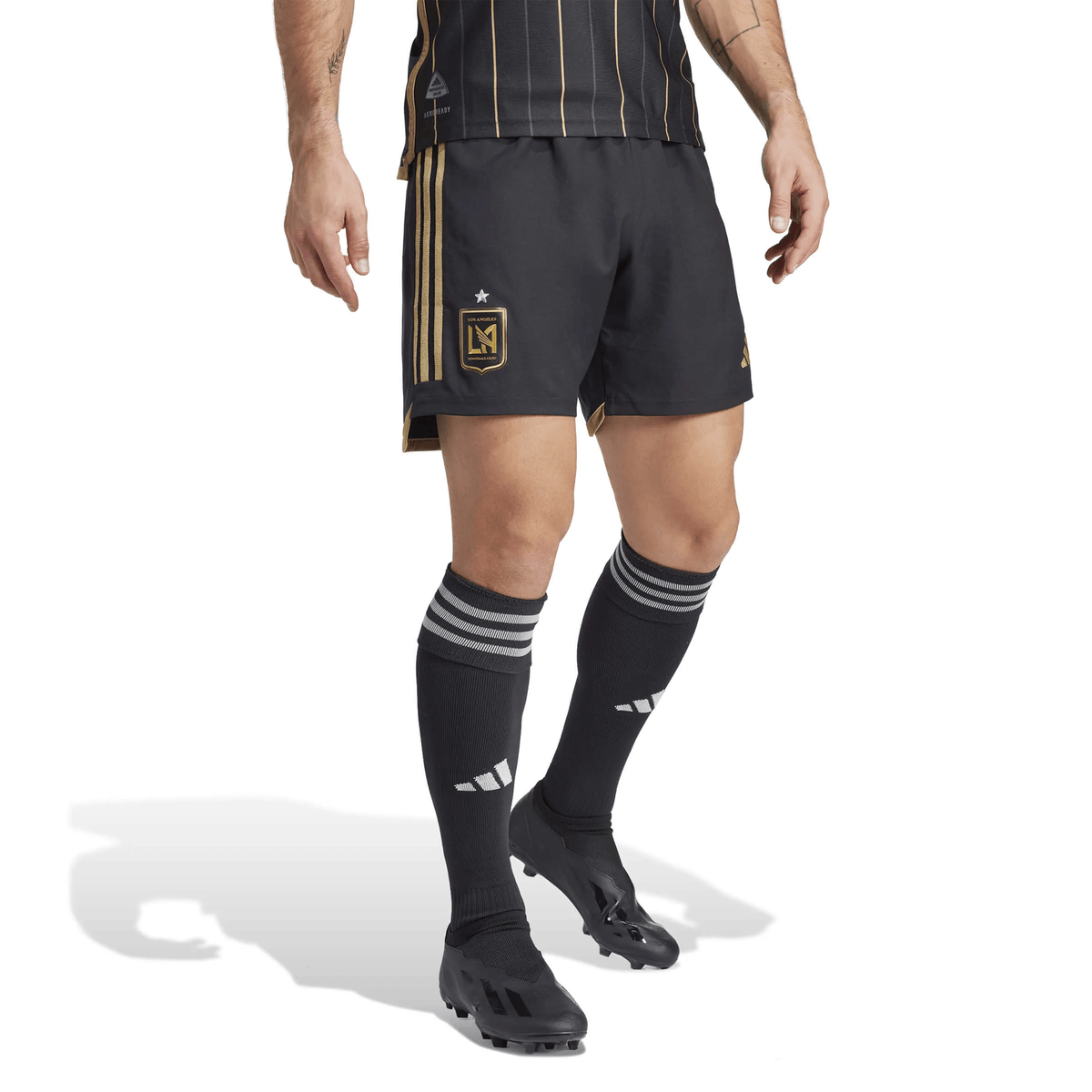 adidas LAFC Authentic Home Short (Black/Gold) | SoccerWearhouse