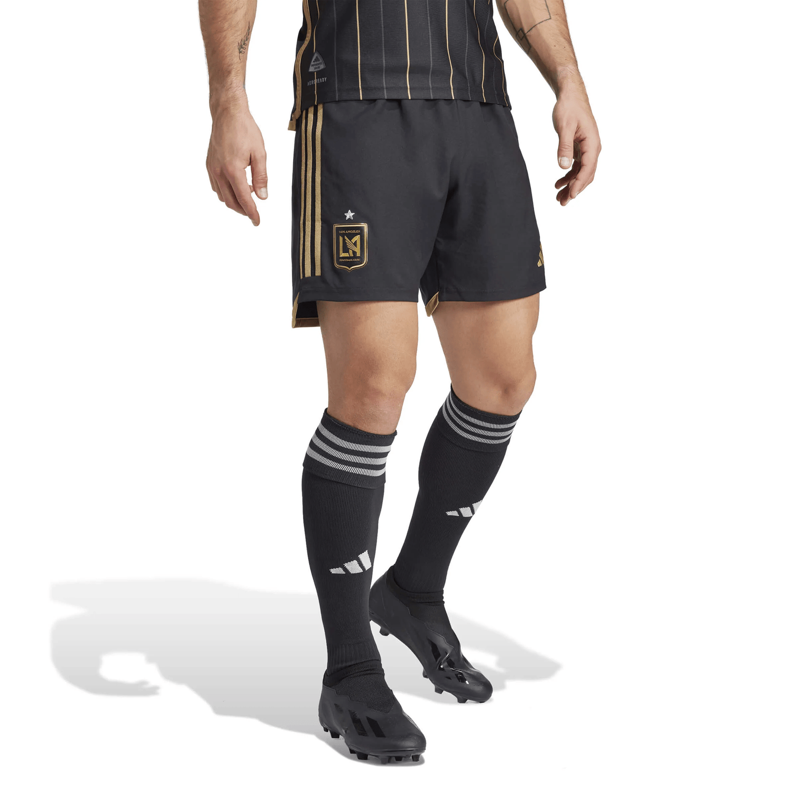 adidas LAFC Authentic Home Short (Black/Gold) | SoccerWearhouse