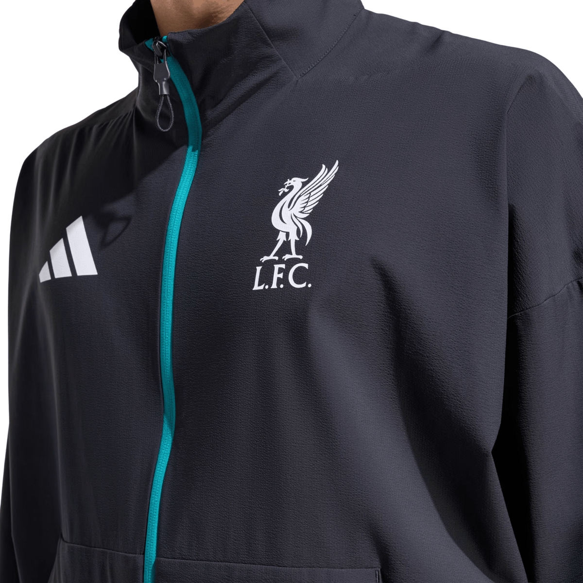 adidas Liverpool Z.N.E. Anthem Jacket 25/26 (Black) | SoccerWearhouse