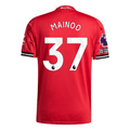 adidas Mainoo Men's Manchester United Authentic Home Jersey 25/26 w/ NRFR + EPL Patch (Red)