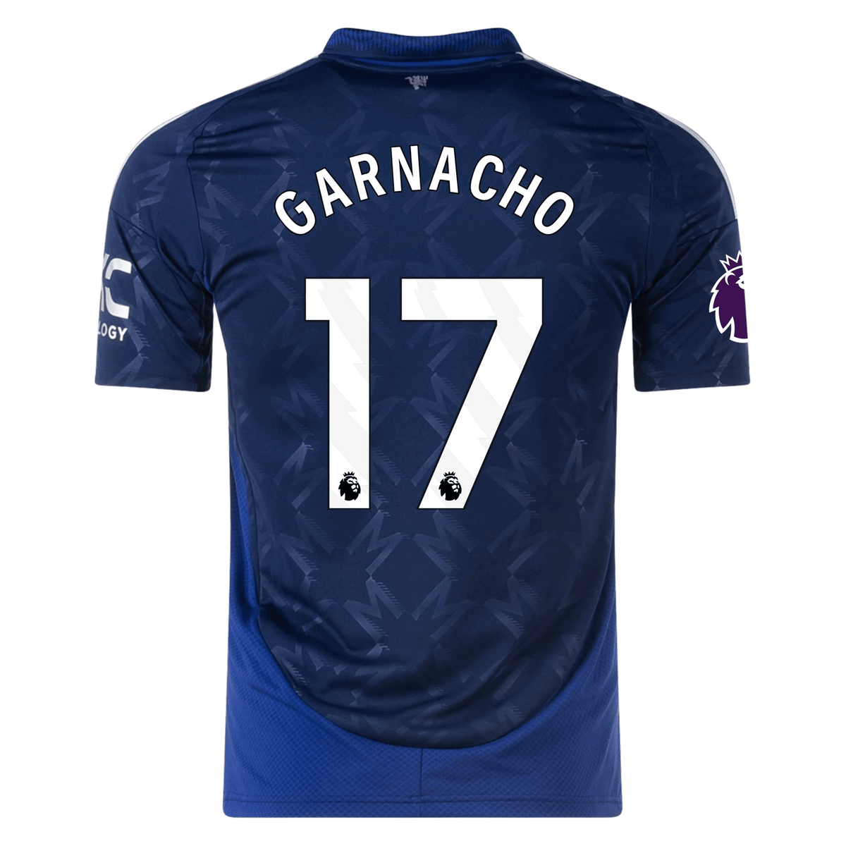 adidas Manchester United Alejandro Garnacho Away Jersey w/ EPL Patch 24/25 (Night Indigo) | SoccerWearhouse