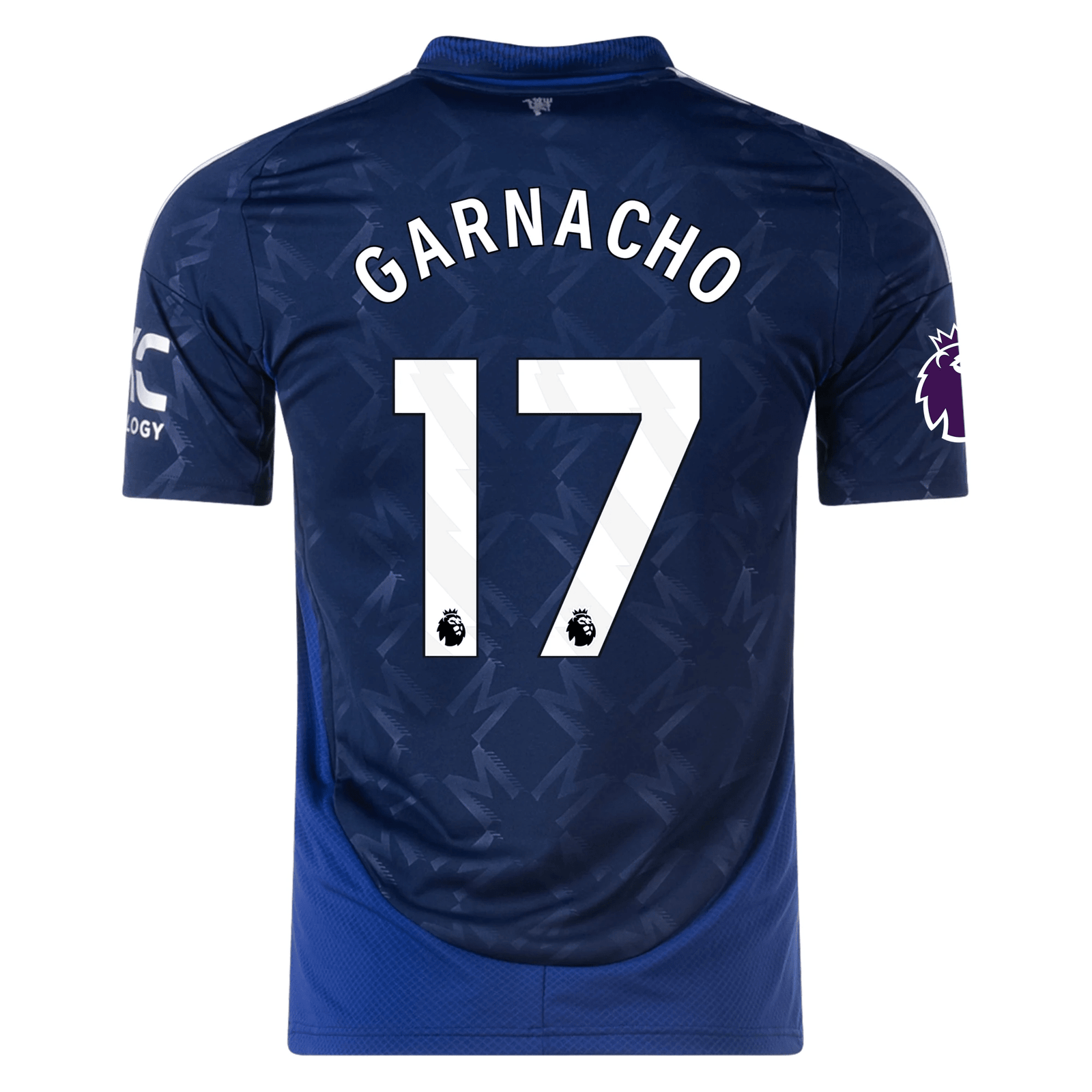 adidas Manchester United Alejandro Garnacho Away Jersey w/ EPL Patch 24/25 (Night Indigo) | SoccerWearhouse