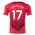 adidas Manchester United Authentic Alejandro Garnacho Home Jersey w/ EPL + No Room For Racism Patches 24/25 (MUFC Red/Bright Red)