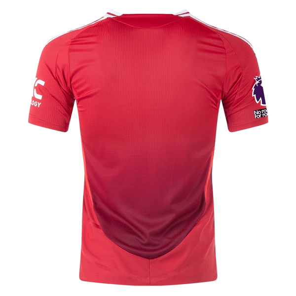 adidas Manchester United Authentic Home Jersey w/ EPL + No Room For Racism Patches 24/25 (MUFC Red/Bright Red) | SoccerWearhouse