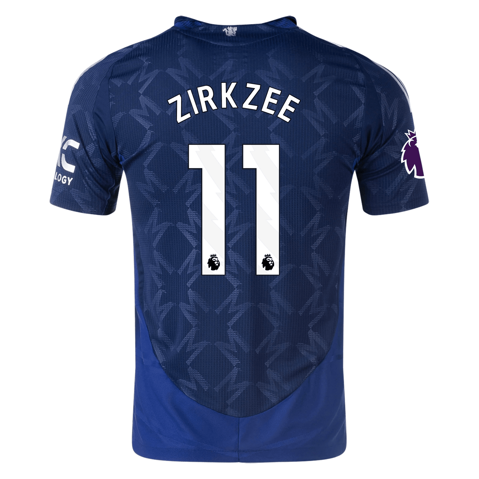 adidas Manchester United Authentic Joshua Zirkzee Away w/ EPL Patch 24/25 (Night Indigo) | SoccerWearhouse