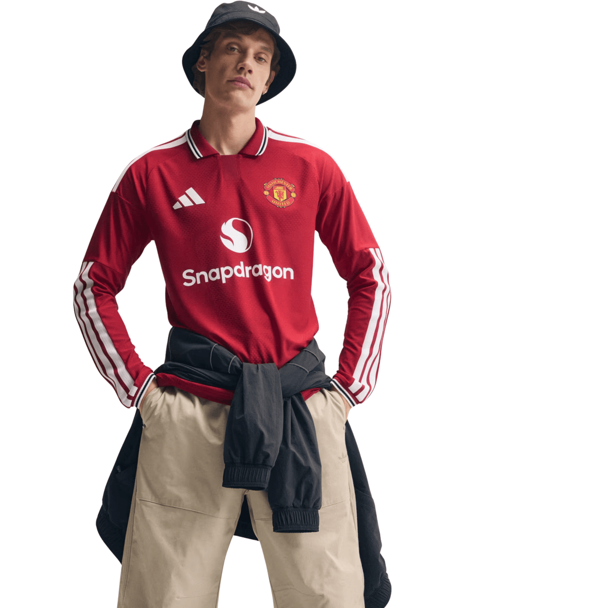 adidas Manchester United Authentic Long Sleeve Home Jersey 26/27 (Red) | SoccerWearhouse