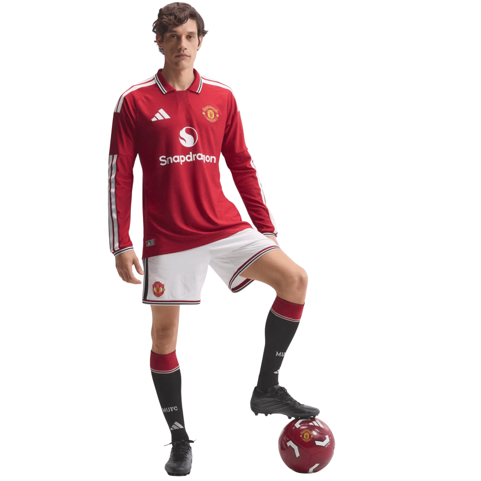 adidas Manchester United Authentic Long Sleeve Home Jersey 26/27 (Red) | SoccerWearhouse