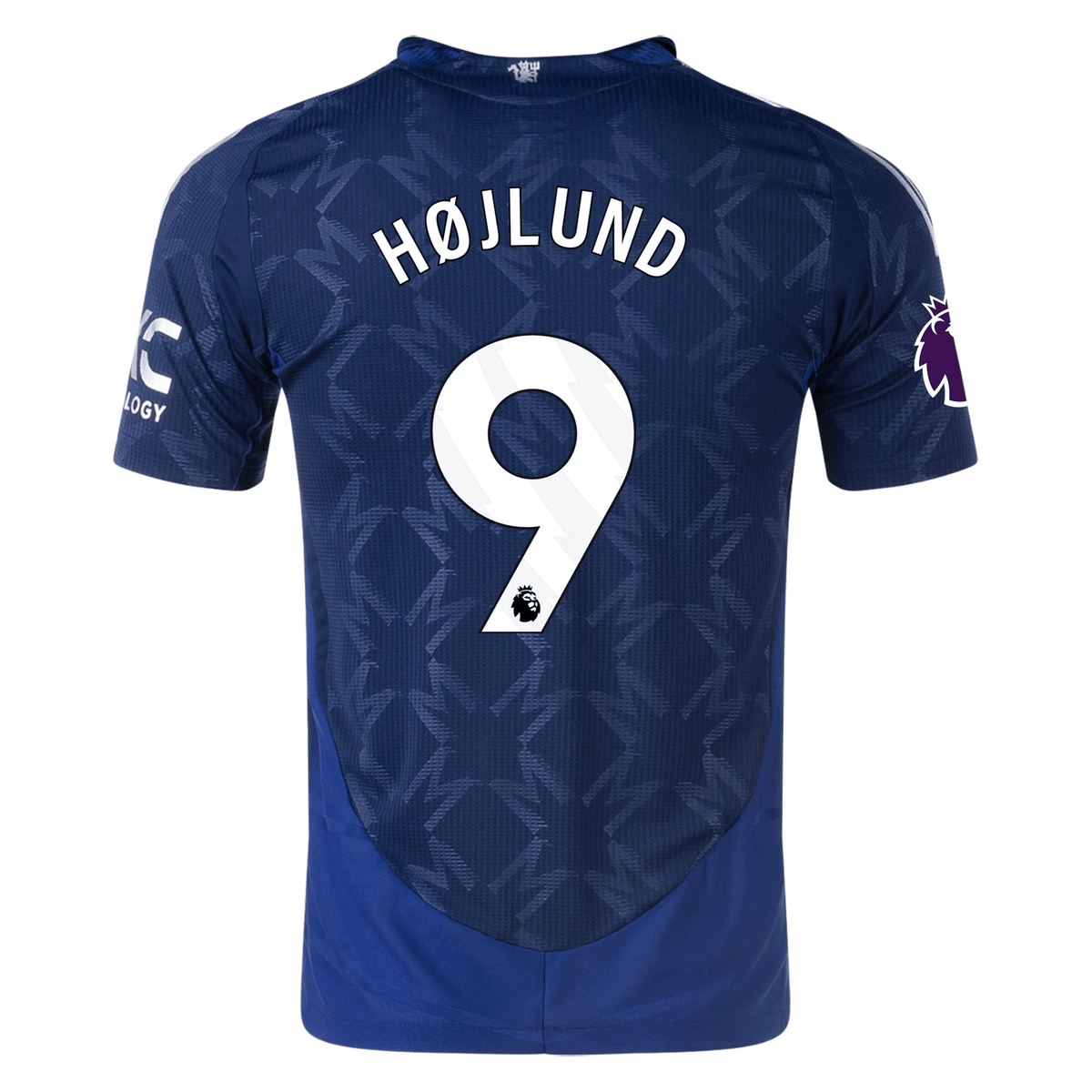 adidas Manchester United Authentic Rasmus Højlund Away w/ EPL Patch 24/25 (Night Indigo) | SoccerWearhouse