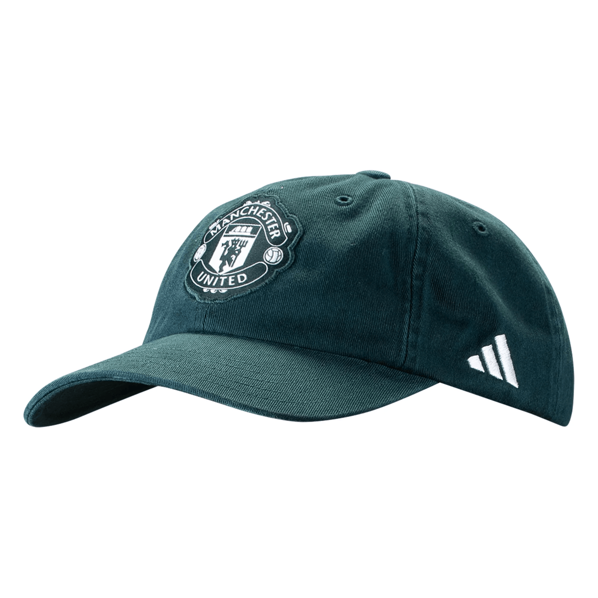 adidas Manchester United Away Dad Cap Hat (Green Night/Core White) | SoccerWearhouse