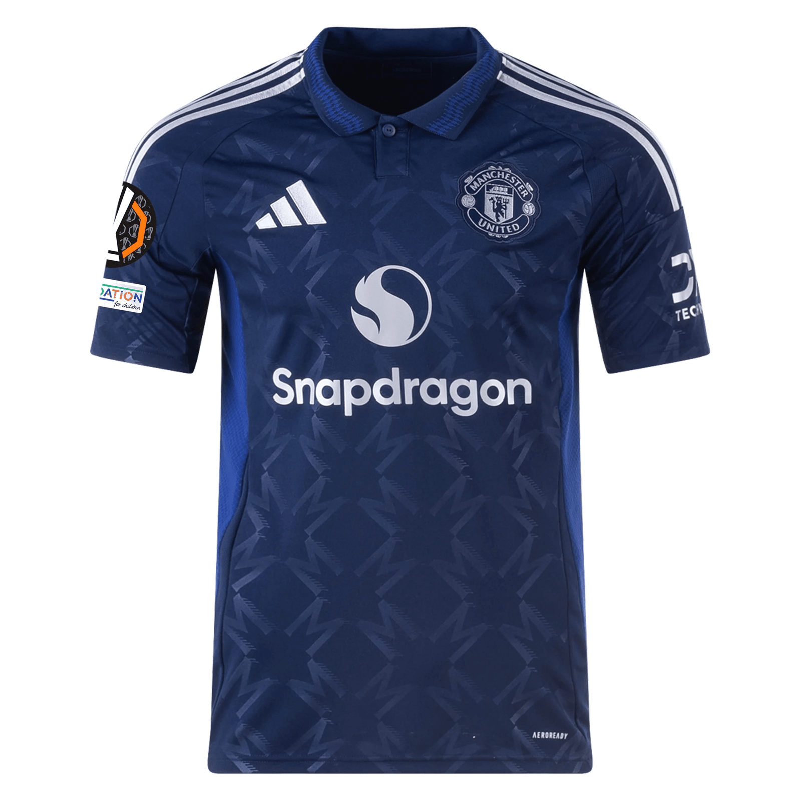 adidas Manchester United Away Jersey w/ Europa League Patches 24/25 (Night Indigo) | SoccerWearhouse