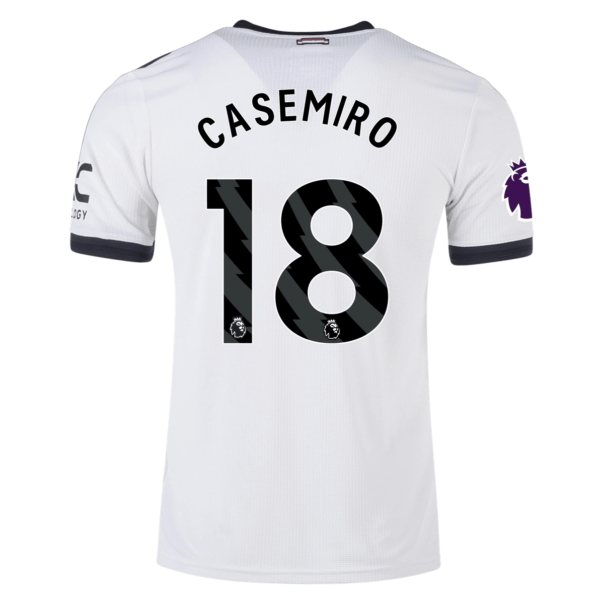 adidas Manchester United Casemiro Authentic Third Jersey w/ EPL Patch 24/25 (Off White) | SoccerWearhouse