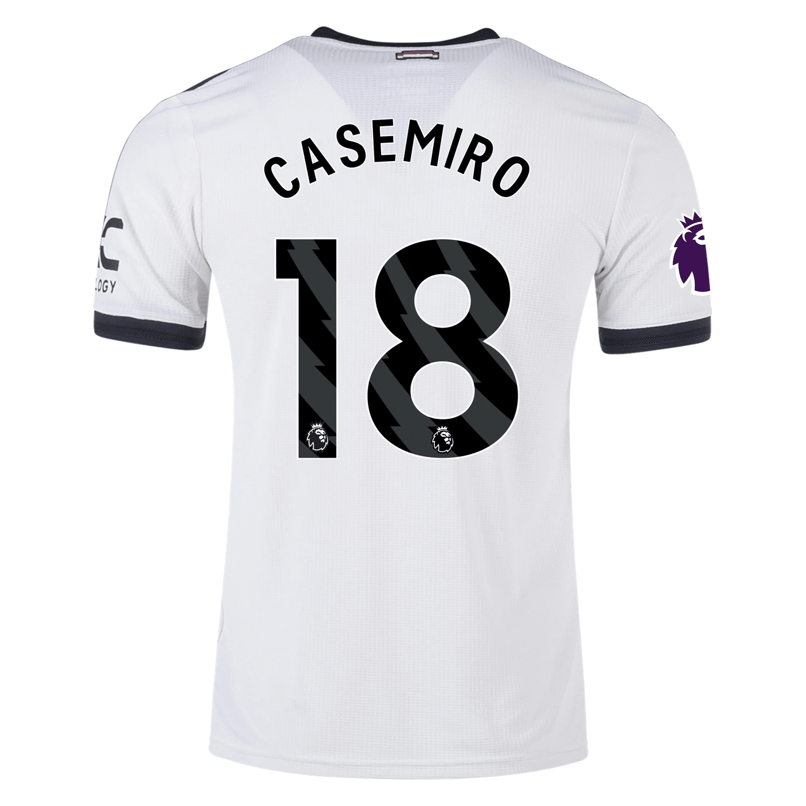 adidas Manchester United Casemiro Authentic Third Jersey w/ EPL Patch 24/25 (Off White) | SoccerWearhouse