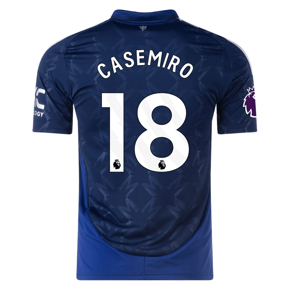 adidas Manchester United Casemiro Away Jersey w/ EPL Patch 24/25 (Night Indigo) | SoccerWearhouse