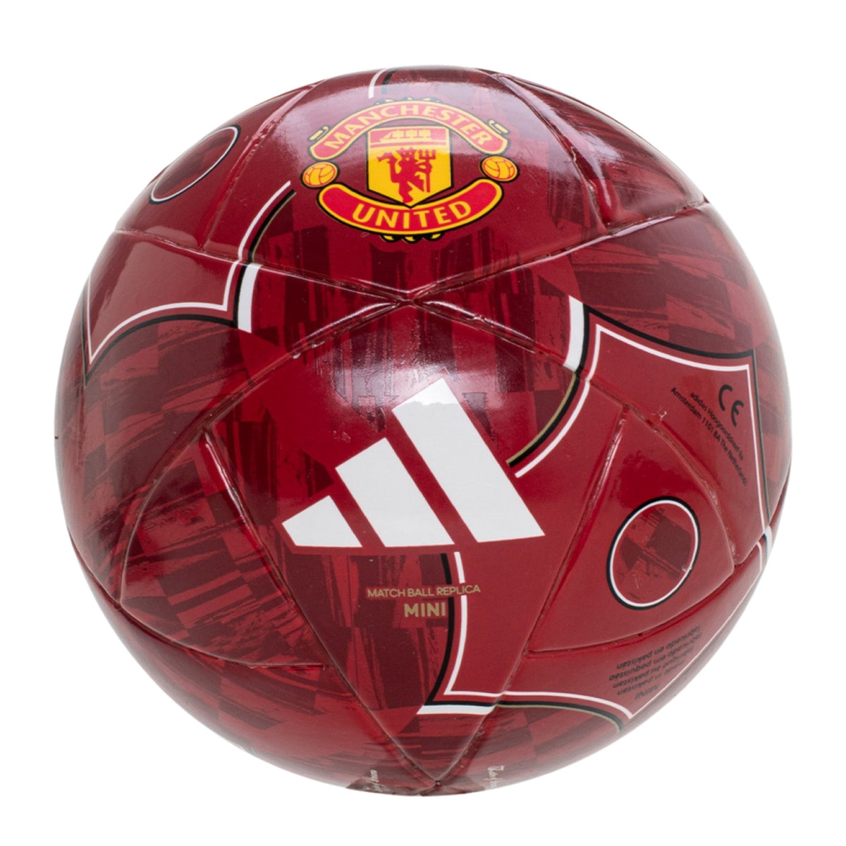 adidas Manchester United Club Mini Ball 25/26 (Red/Black) | SoccerWearhouse