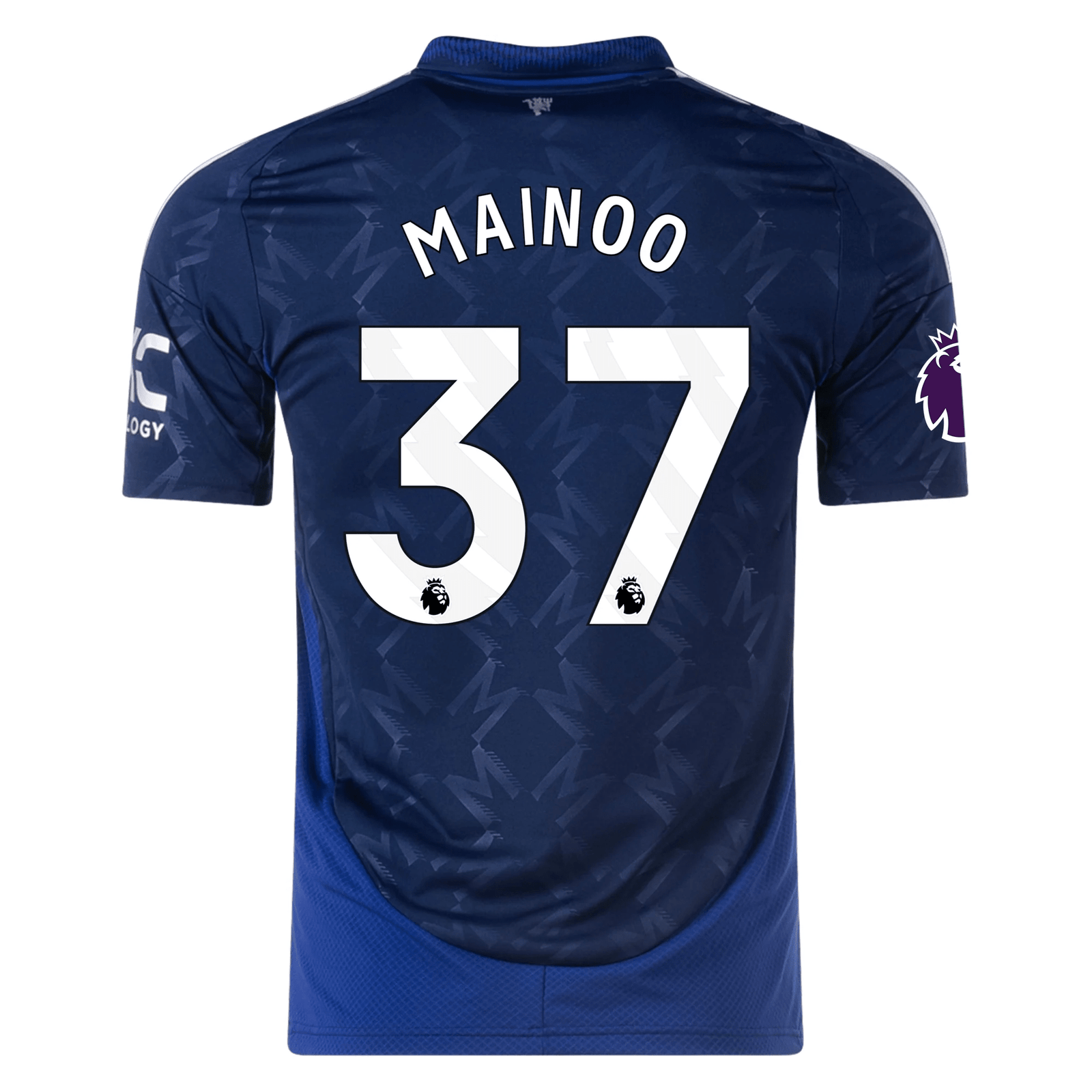 adidas Manchester United Kobbie Mainoo Away Jersey w/ EPL Patch 24/25 (Night Indigo) | SoccerWearhouse