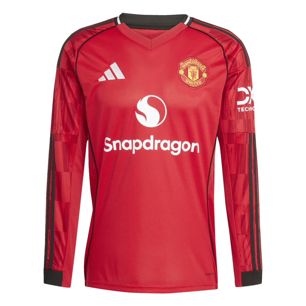 adidas Manchester United Long Sleeve Home Jersey 25/26 (Red) | SoccerWearhouse
