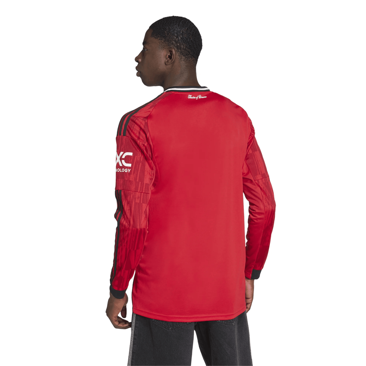 adidas Manchester United Long Sleeve Home Jersey 25/26 (Red) | SoccerWearhouse