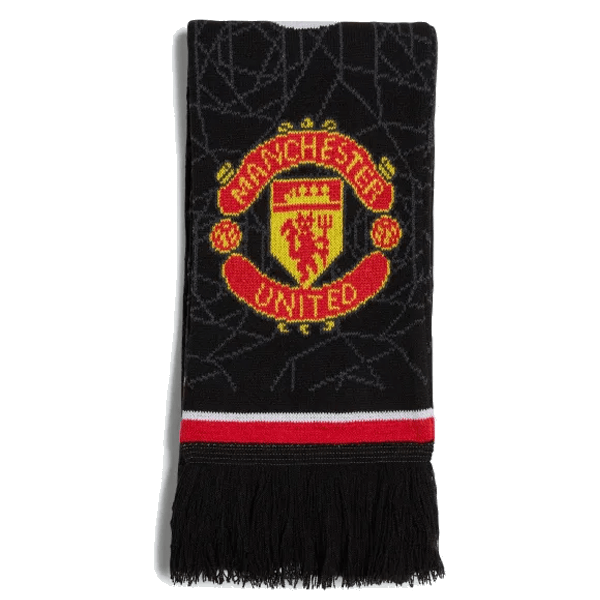 adidas Manchester United Scarf 23/24 (Black) | SoccerWearhouse