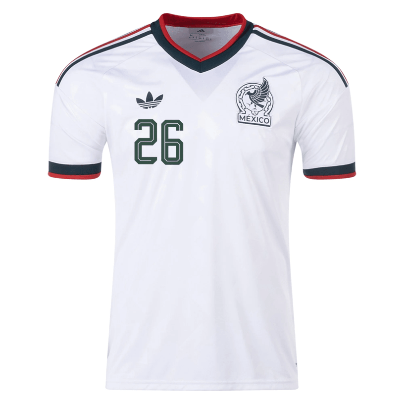 adidas Men's A. Gonzalez Mexico 2026 Away Stadium Jersey (White) | SoccerWearhouse