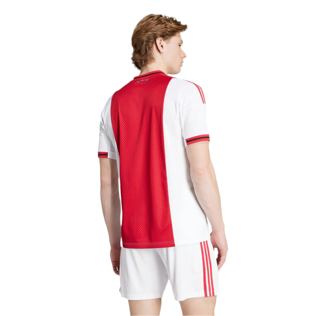 adidas Men's Ajax Home Jersey w/ Champions League Patches 25/26 (Red/White) | SoccerWearhouse