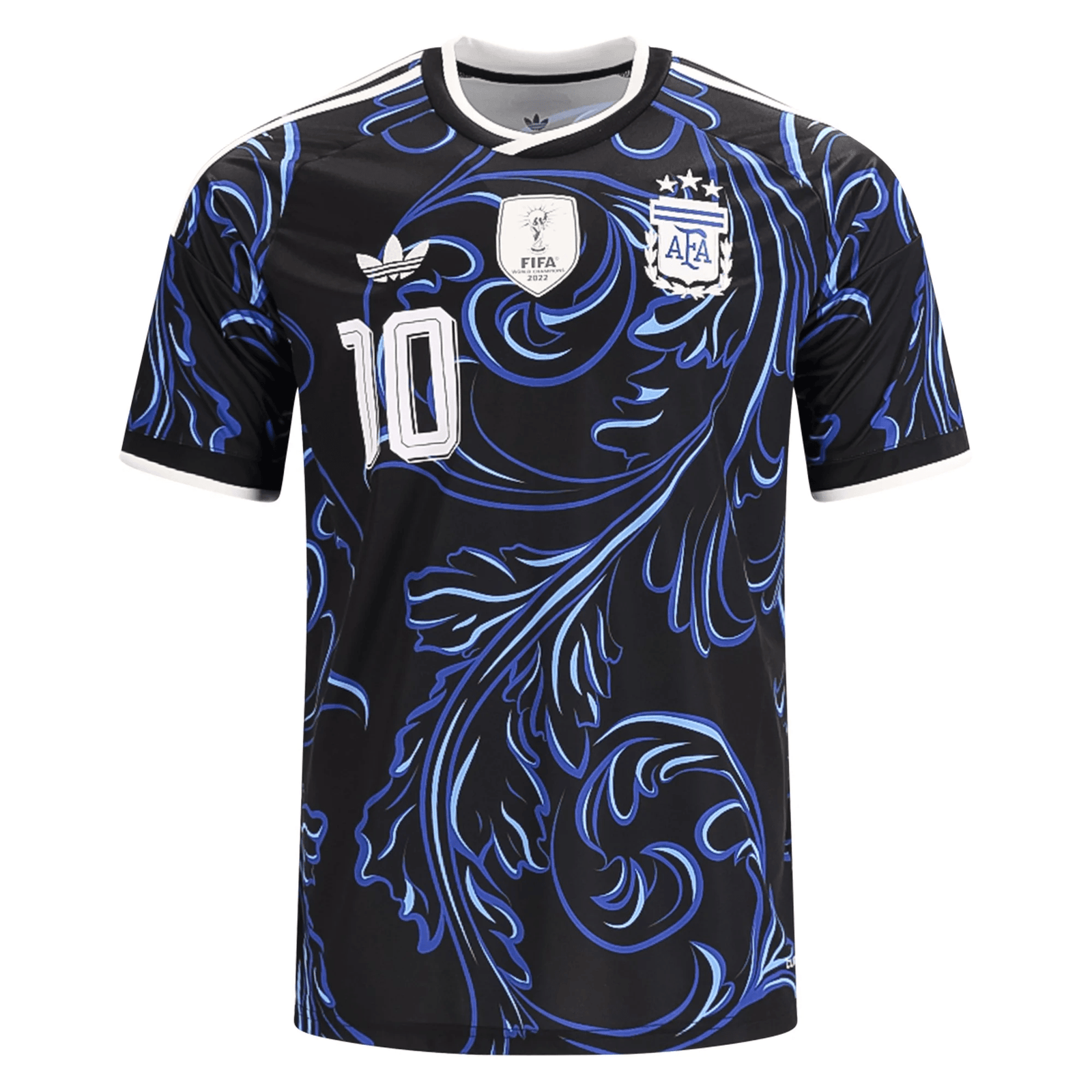 adidas Men's Argentina Lionel Messi Away Stadium Jersey 2026 (Black/Blue) | SoccerWearhouse