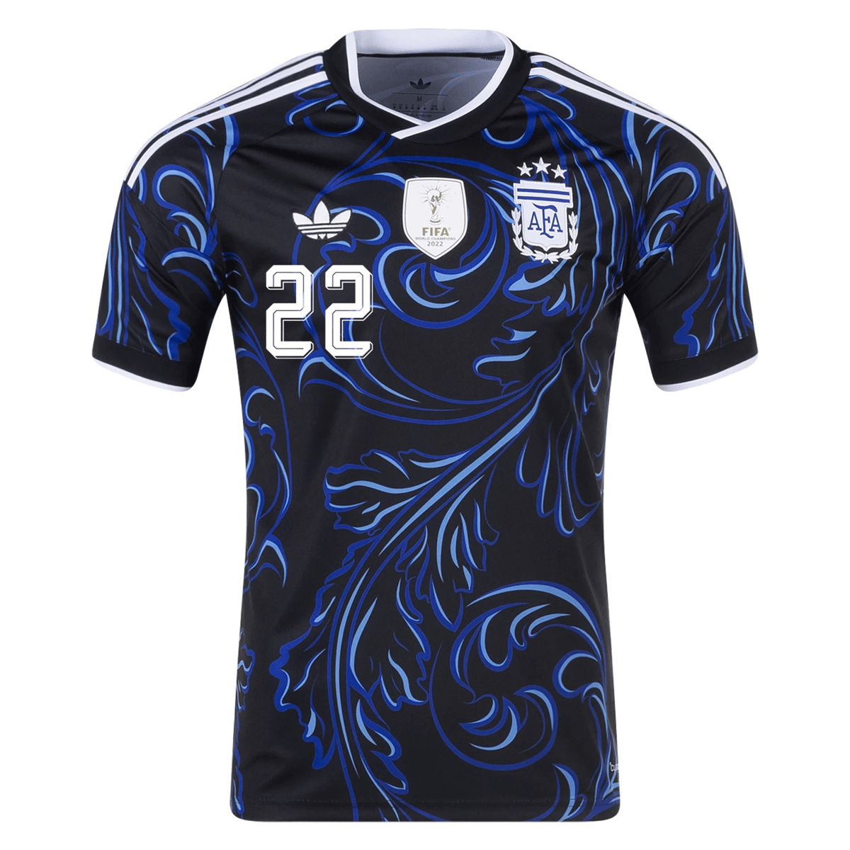 adidas Men's Argentina Lautaro Martinez Away Stadium Jersey 2026 (Black/Blue) | SoccerWearhouse