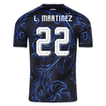 adidas Men's Argentina Lautaro Martinez Away Stadium Jersey 2026 (Black/Blue)