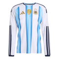 adidas Men's Argentina Long Sleeve Authentic Home Long Sleeve Jersey 2026 (White/Icey Blue/Light Blue)