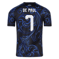 adidas Men's Argentina Rodrigo De Paul Away Stadium Jersey 2026 (Black/Blue)