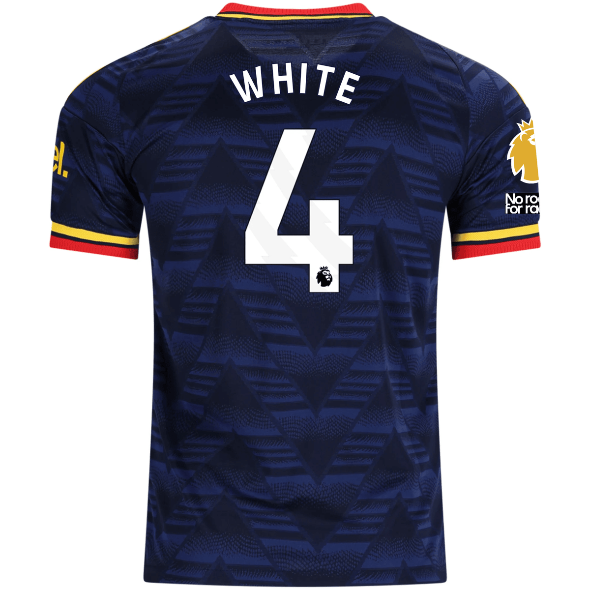 adidas Mens Arsenal Authentic Ben White Away Jersey w/ Premier League Patches 26/27 (Navy/Yellow) | SoccerWearhouse